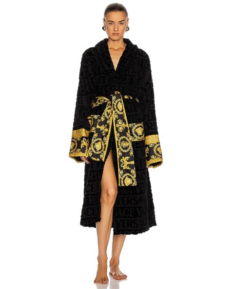 black versace robe womens|versace housecoat.